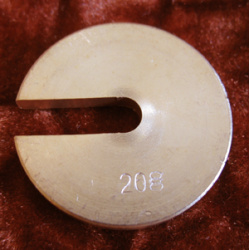Slotted Mass, Slotted Weight, 20 Grams, For Aluminum Hanger