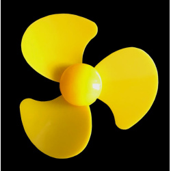 Propeller With 3 Wide Blades, 90 Mm Outer Diameter, Yellow