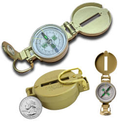 Engineering Lensatic Compass, Metal Case