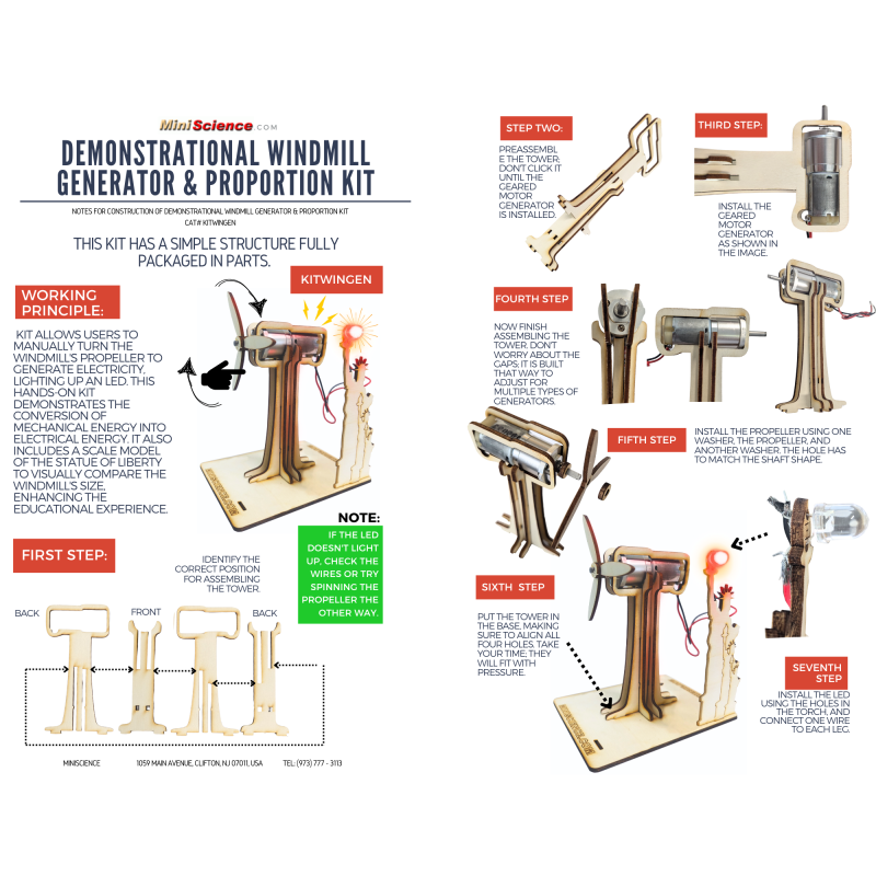 Demonstrational Windmill Generator & Proportion Kit