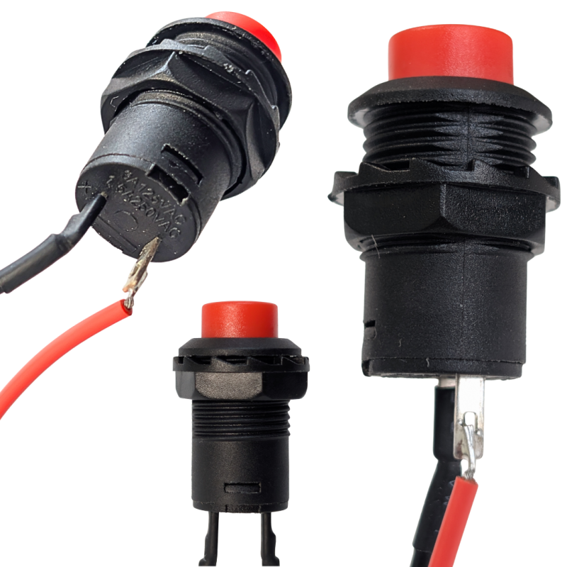 Mini Push Button Switch - Red