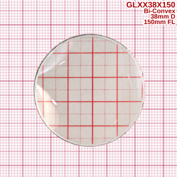 Bi-Convex Glass Lens, 38 mm Diameter, 150 mm Focal Length